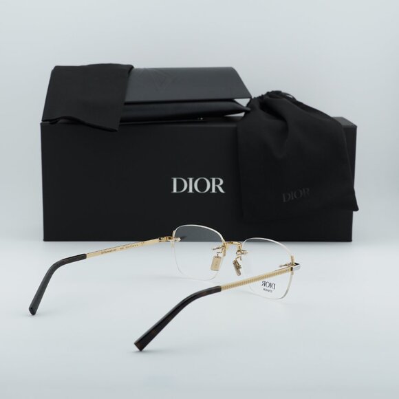 Dior CD DIAMONDO S5U B300 Rimless Rectangle Eyeglasses 52mm - Gold - Picture 11 of 11